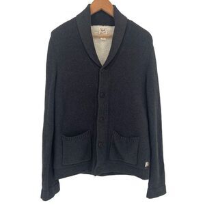 Lucky Brand Sherpa Lined Men’s Cardigan Sweater Gray Medium